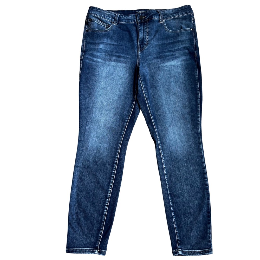 Maurices Jeans Womens 18W Regular Blue Everflex High Rise Skinny Stretch Denim